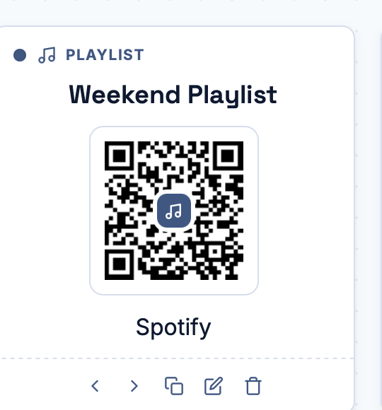 Weekend Playlist QR card
